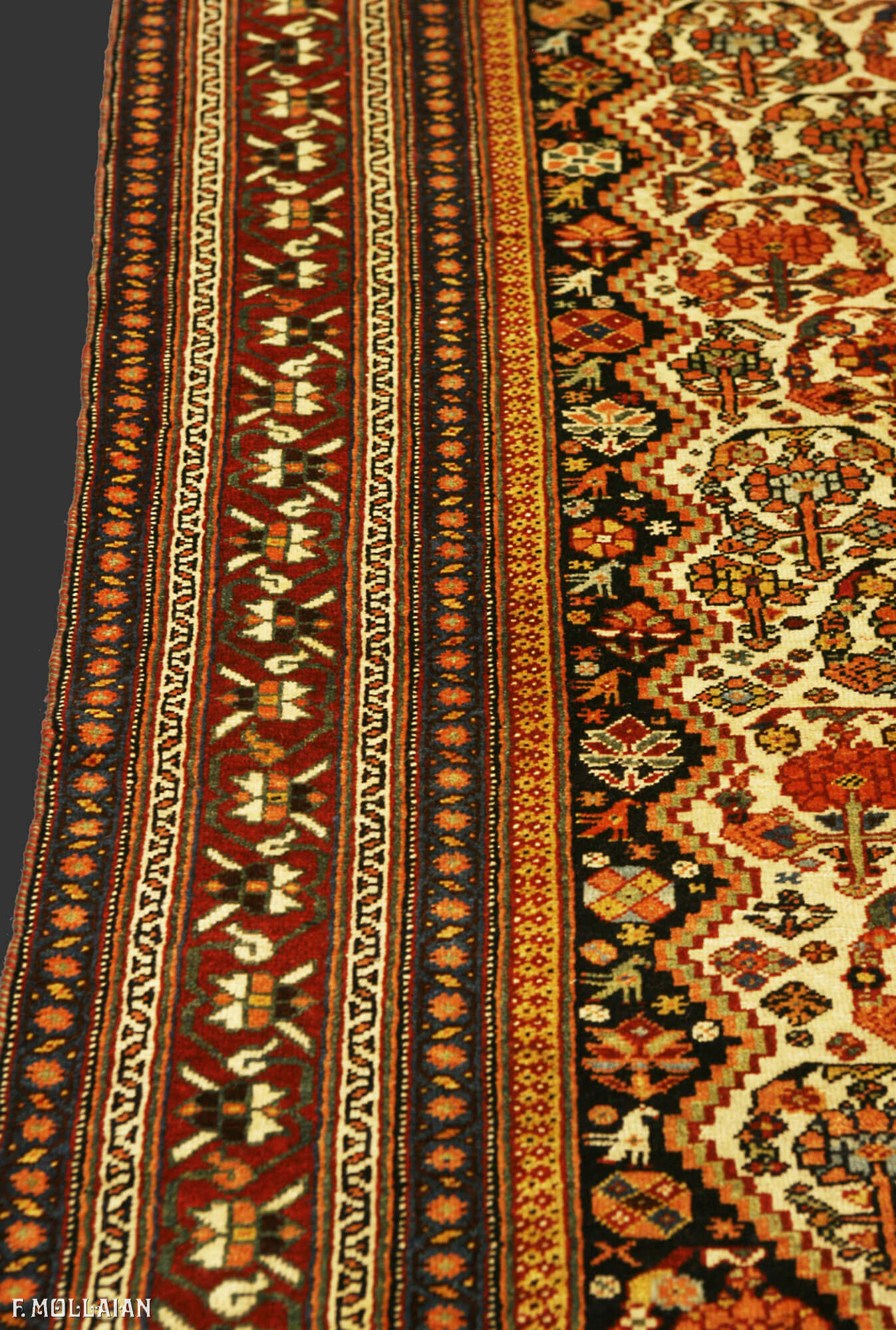 Tapis Persan Antique Kashkuli n°:97183079